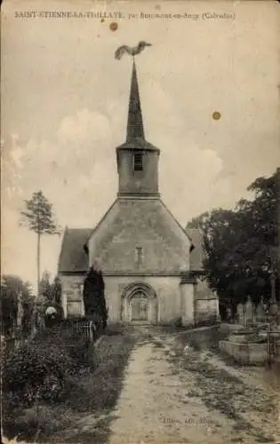 Ak Saint Etienne la Thillaye Calvados, par Beaumont-en-Auge, Kirche