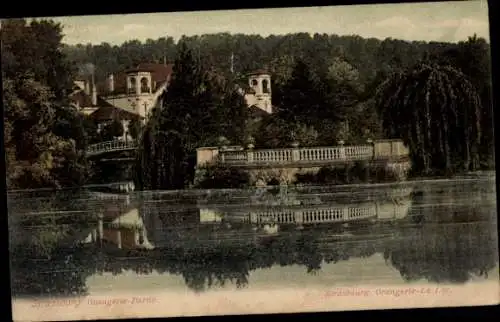 Ak Strasbourg Straßburg Elsass Bas Rhin, Orangerie, See