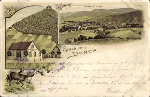 Litho Le Donon Hohe Donne Elsass Bas Rhin, Gesamtansicht