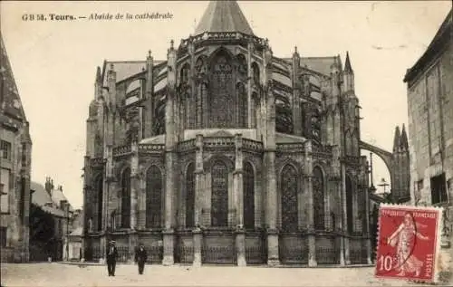 Ak Tours Indre et Loire, Abside de la Cathedrale