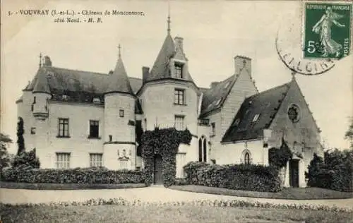 Ak Vouvray Indre et Loire, Chateau de Moncontour, Cote Nord