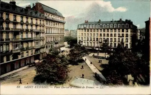 Ak Saint Étienne Loire, Place Dorian, Hotel de France
