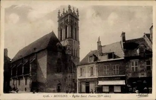 Ak Moulins Allier, Kirche St Pierre