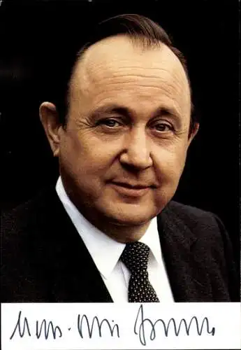 Ak Politiker Hans-Dietrich Genscher, Porträt, Autogramm