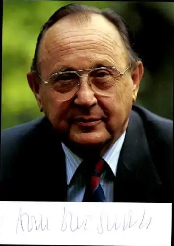 Ak Politiker Hans-Dietrich Genscher, Portrait, Autogramm