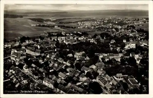 Ak Clausthal Zellerfeld im Oberharz, Gesamtansicht, Fliegeraufnahme