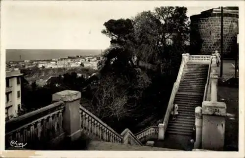 Ak Mostaganem Oran Algerian, Treppenhaus der Avenue Raynale