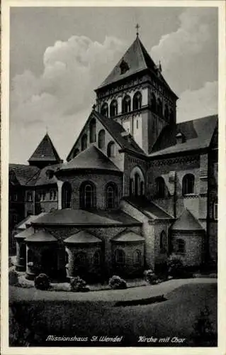 Ak St. Wendel im Saarland, Missionshaus, Kirche mit Chor