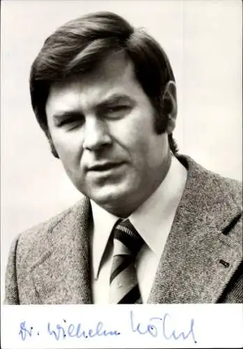 Foto Politiker Dr. Wilhelm Nöbel, SPD, Autogramm