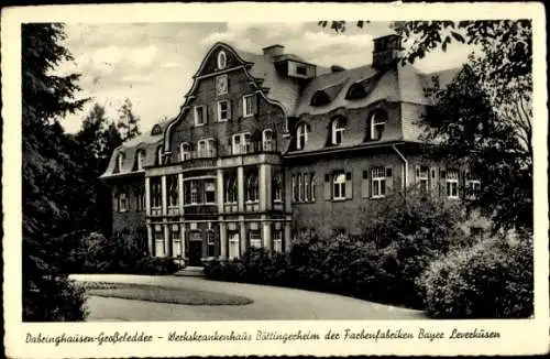 Ak Großeledder Dabringhausen Wermelskirchen, Werkskrankenhaus Böttingerheim, Farbenfabriken Bayer
