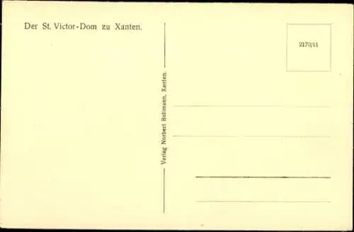 Ak Xanten am Niederrhein, St. Victor-Dom, Karthause, Blick von Lüttingen