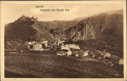 Ak Altenahr im Ahrtal, Panorama, Ruine Are