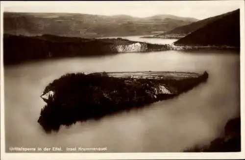 Ak Gemünd Schleiden in der Eifel, Urft-Talsperre, Insel Krummenauel