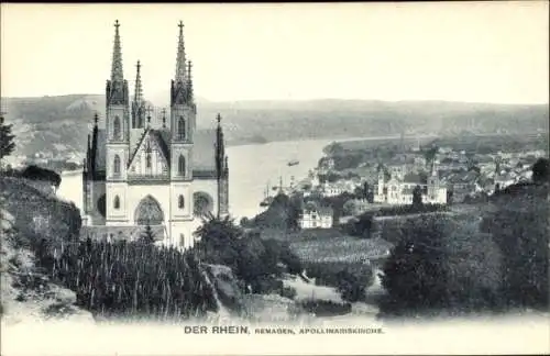 Ak Remagen am Rhein, Apollinariskirche