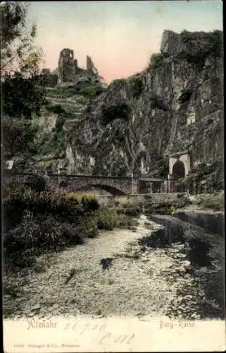 Ak Altenahr im Ahrtal, Burgruine, Brücke