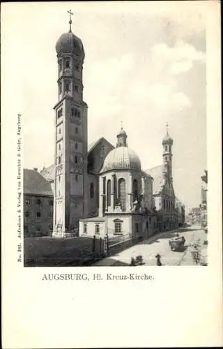 Ak Augsburg in Schwaben, Hl. Kreuz-Kirche