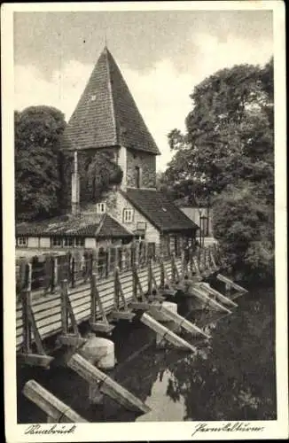 Ak Osnabrück in Niedersachsen, Pernikelturm, Brücke
