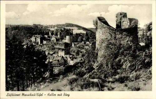 Ak Monschau Montjoie in der Eifel, Haller mit Burg