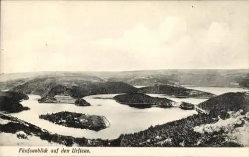 Ak Schleiden in der Eifel, Urftsee, Panorama, Fünfseeblick