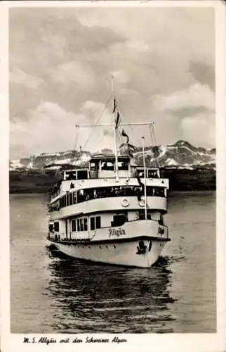 Ak Lindau am Bodensee Schwaben, M.S. Allgäu, Schweizer Alpen