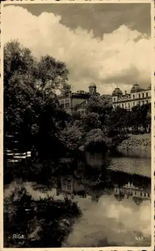 Ak Riga Lettland, Teilansicht
