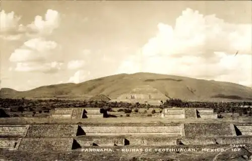AK Mexiko, Ruinen von Teotihuagan, Panorama