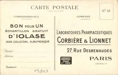 Ak Paris XVII., Corbiere & Lionnet Pharmaceutical Laboratories, Rue Desrenaudes