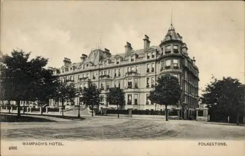 Ak Folkestone Kent England, Wampach's Hotel