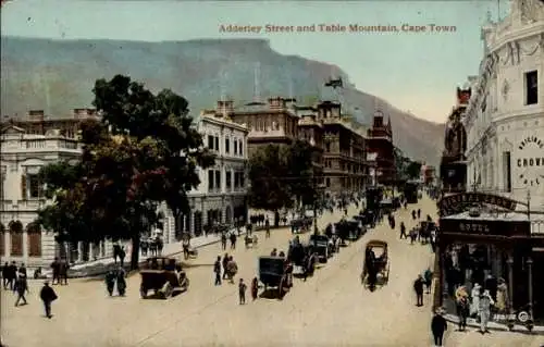 Ak Cape Town Kapstadt Südafrika, Adderley Street, Tafelberg