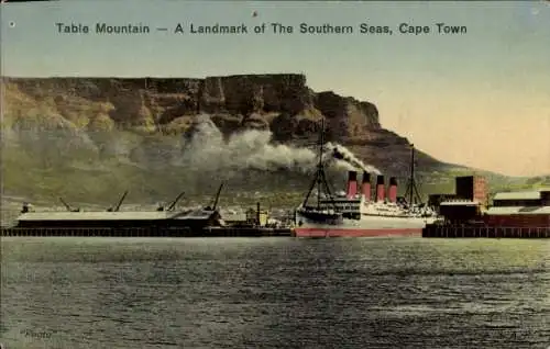 Ak Cape Town Kapstadt Südafrika, Tafelberg, Wahrzeichen der Südsee