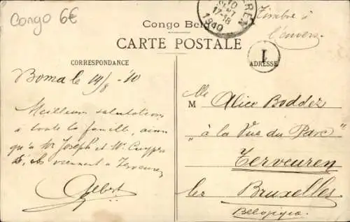 Ak Mayumbe Mayombe DR Kongo Zaire, Eisenbahnlinie durch den Wald