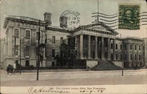 Ak San Francisco Kalifornien USA, Münzanstalt der Vereinigten Staaten