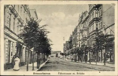 Ak Bremerhaven, Fährstraße, Brücke