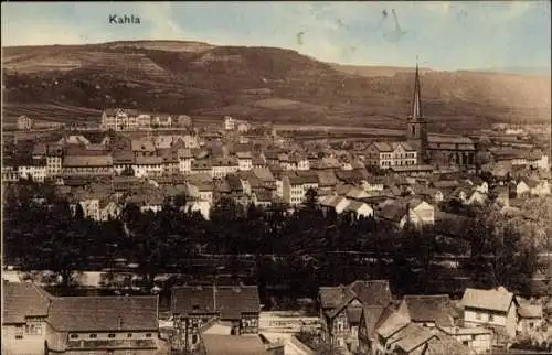 Ak Kahla in Thüringen, Gesamtansicht, Kirche