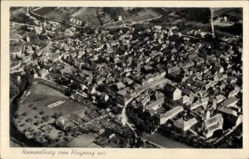 Ak Hammelburg in Unterfranken Bayern, Gesamtansicht, Luftbild