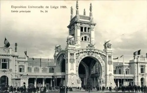 Ak Liege, Weltausstellung 1905, Entrée Principale