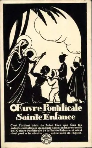 Scherenschnitt Ak Maria, Jesus, Religion, Sainte-Enfance