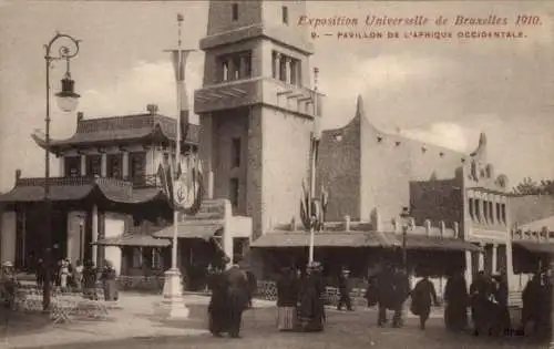 Ak Weltausstellung Brüssel 1910, Pavillon Westafrika