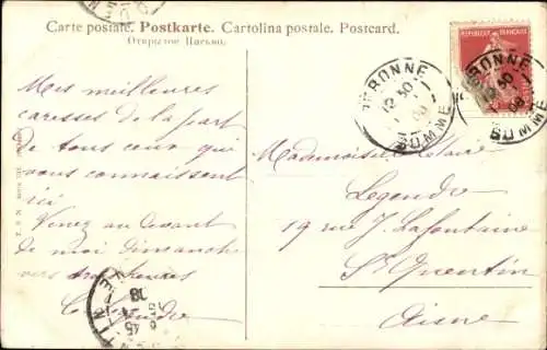 Künstler Ak Hundeportrait, Bernhardiner