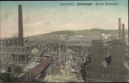 Ak Dudelange Düdelingen Luxemburg, Eisenhütte, Neues Stahlwerk