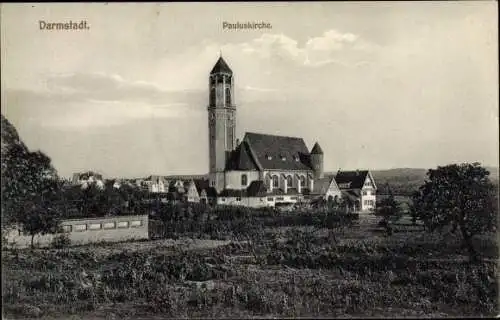 Ak Darmstadt in Hessen, Pauluskirche