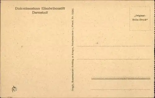 Ak Darmstadt in Hessen, Diakonissenhaus Elisabethenstift, Erbacherstraße 57