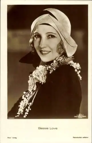 Ak Schauspielerin Bessie Love, Portrait