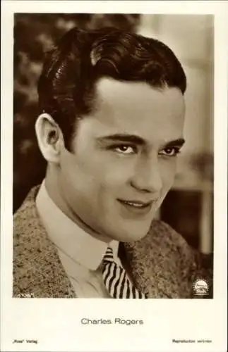 Ak Schauspieler Charles Rogers, Portrait