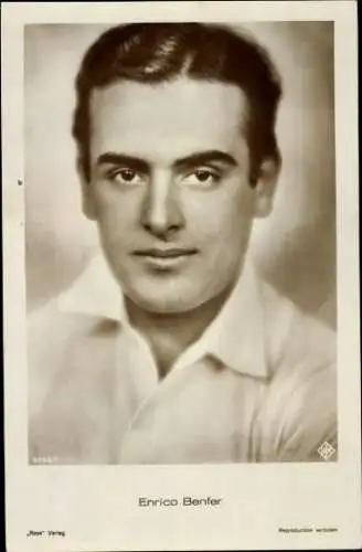 Ak Schauspieler Enrico Benfer, Portrait