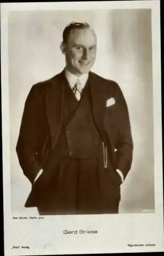 Ak Schauspieler Gerd Briese, Portrait