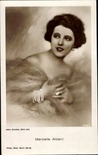 Ak Schauspielerin Marcella Albani, Portrait