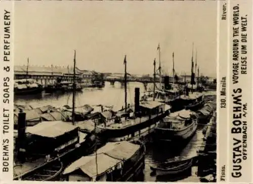 Foto Manila Philippinen, Gustav Boehm's Reise um die Welt, Reklame Boehm's Toilet Soaps