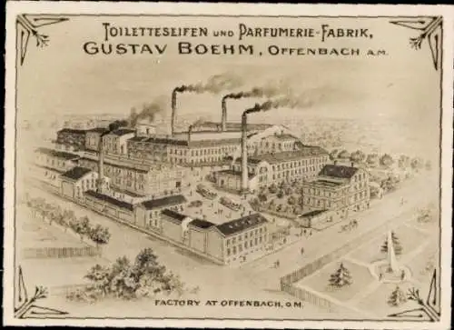 Foto Offenbach am Main Hessen, Toiletteseifen und Parfumerie Fabrik Gustav Boehm