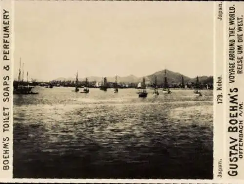 Foto Kobe Japan, Gustav Boehm's Reise um die Welt, Reklame Boehm's Toilet Soaps